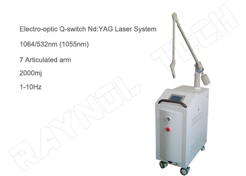 7 Mirror Articulated Arm Q switch Nd:YAG Laser Tattoo ...