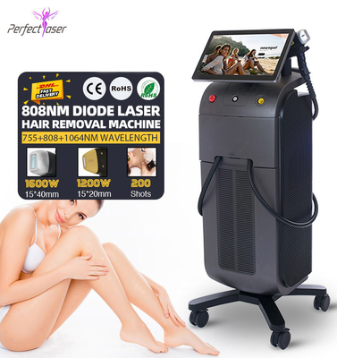 Vertical Soprano 808nm Diode Laser Hair Removal Machine Double Handles 3500W
