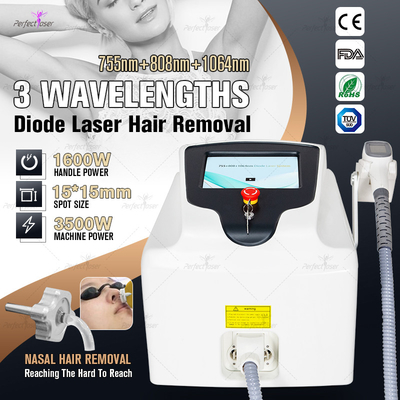 755nm 808nm 1064nm Diode Laser Hair Removal Beauty Machine 3500W All Skin Types