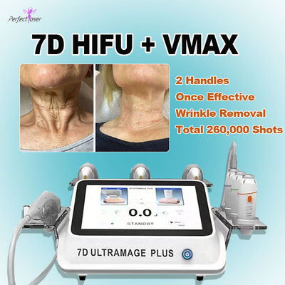 7D 2 In 1 HIFU Face Lifting Machine Vmax Ultramage Face Skin Tightening Machine