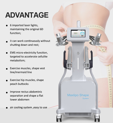 2 In 1 6D EMS Body Sculpting Machine Weight Loss Lipolaser Slimming Beauty Machine