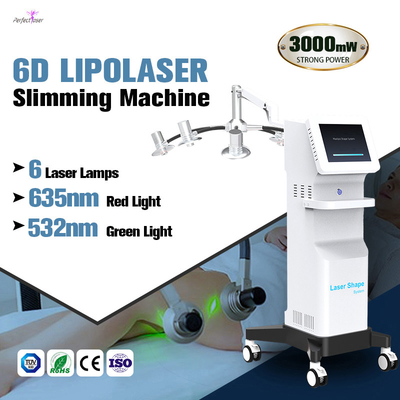 Non Invasive Laser Liposuction Machine 6D Body Slimming Weight Loss 600W