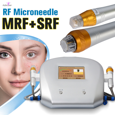 Two Handles RF Fractional Microneedling Machine Skin Rejuvenation Non Insulated